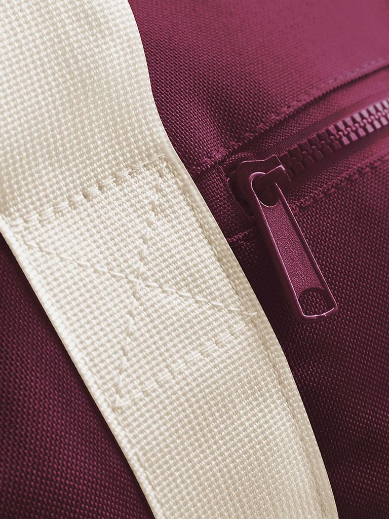 burgundy-off white